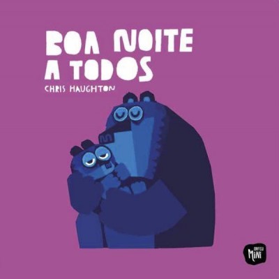 Capa de livro infantil com ursos azuis e texto 'BOA NOITE A TODOS'