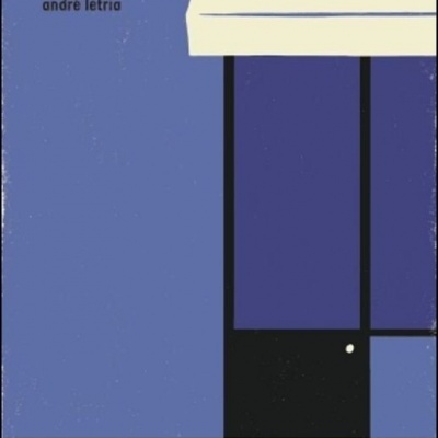 Capa de livro em azul, branco e preto com texto DILEMA André Letria.
