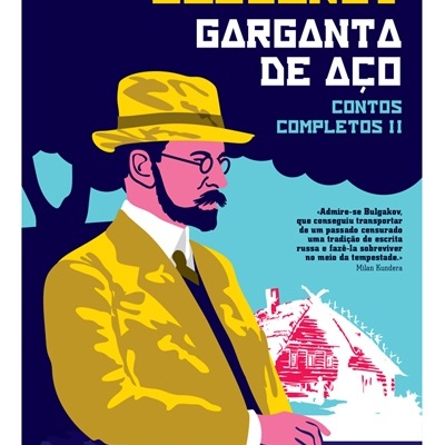Capa de livro com retrato colorido e texto em destaque