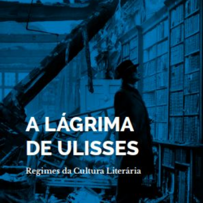 Capa de livro A LÁGRIMA DE ULISSES com silhueta a olhar para livros