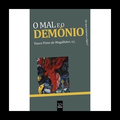 Capa do livro O Mal e o Demónio com texto em branco e amarelo sobre fundo cinza.