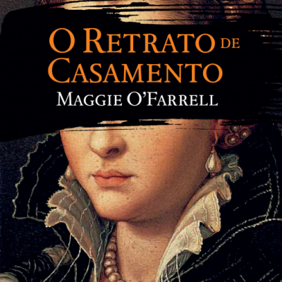 Capa de livro O Retrato de Casamento com retrato clássico de mulher e texto