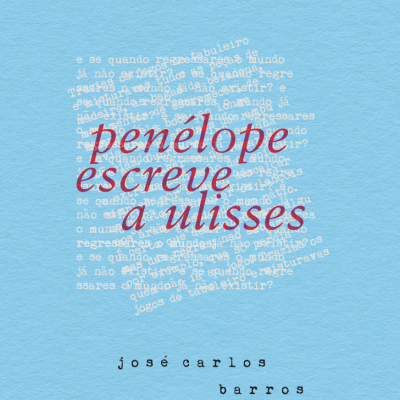 Capa de livro azul com título em vermelho e texto em branco e preto