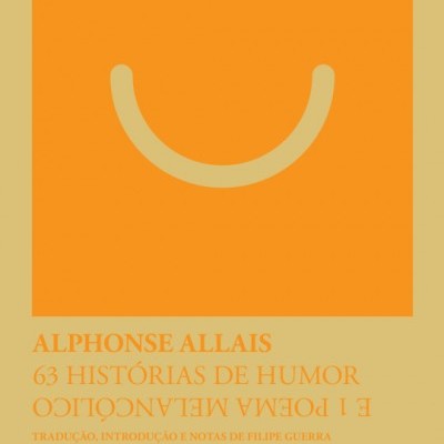 Capa de livro laranja e castanha com texto e ponto de exclamação