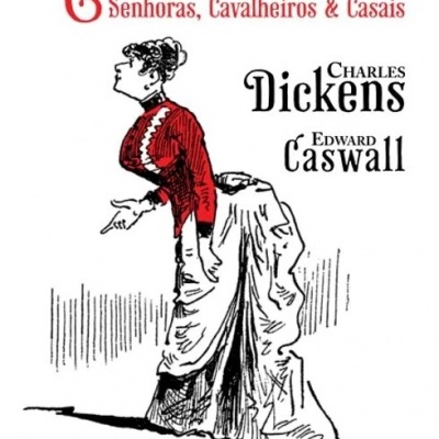 Capa de livro com título em vermelho e ilustração de jovem vestida em traje vitoriano