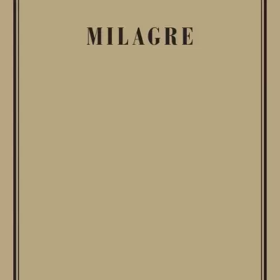 Capa de livro bege com texto MILAGRE e nome do autor Enis Maci