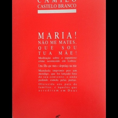 Capa de livro vermelha com título branco e autor em letras brancas