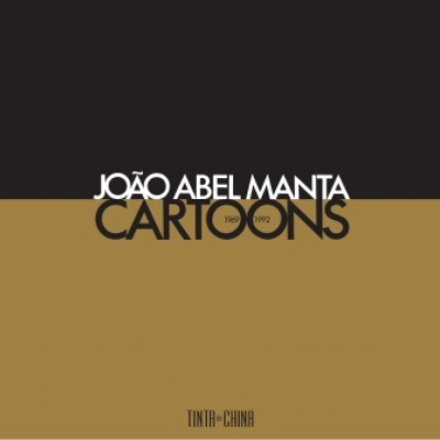 Capa de álbum com texto 'JOÃO ABEL MANTA CARTOONS 1960 1992'