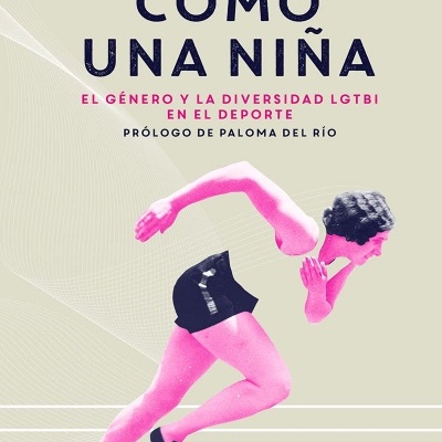 Capa de livro com título em espanhol e imagem de atleta a correr em rosa e preto