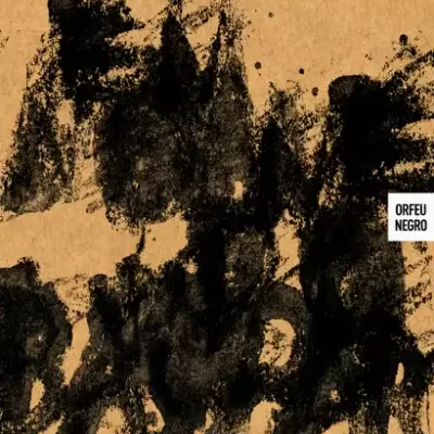 Capa de livro com manchas pretas abstratas sobre fundo castanho e texto em branco