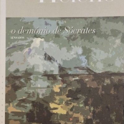 Capa de livro com texto e padrão abstrato em tons verde e castanho