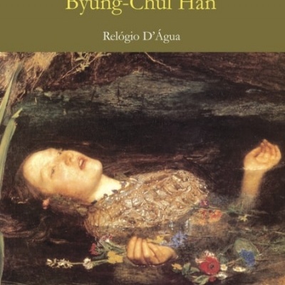 Capa de livro Rostos da Morte de Byung-Chul Han com pintura de mulher na água