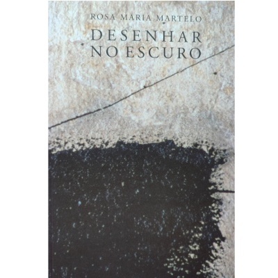 Capa de livro com textura cinzenta e mancha preta, título e autor visíveis