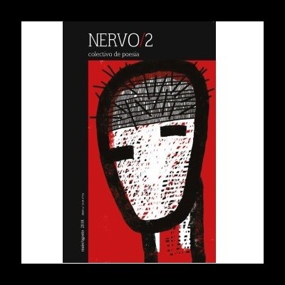 Capa de livro vermelho com rosto estilizado e texto NERVO/2