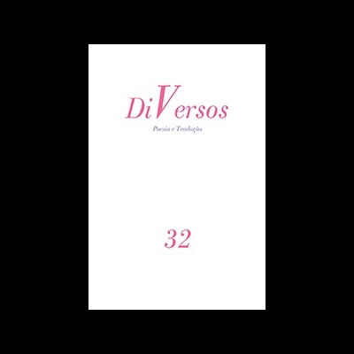 Capa branca com texto em rosa 'DiVersons Poesia e Tradução' e número 32