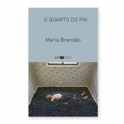 Capa do livro O QUARTO DO PAI de Maria Brandão com fotografia de criança em bolas pretas no quarto