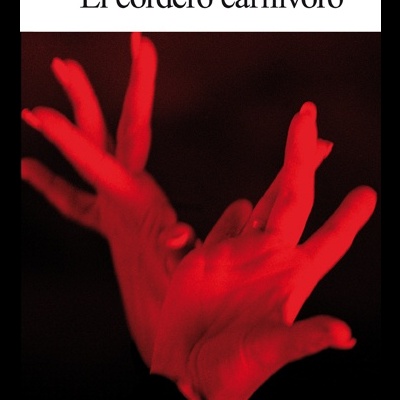 Capa de livro com mãos iluminadas a vermelho e texto em preto e branco