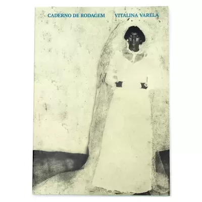 Capa de livro com texto azul e imagem artística de figura feminina com véu