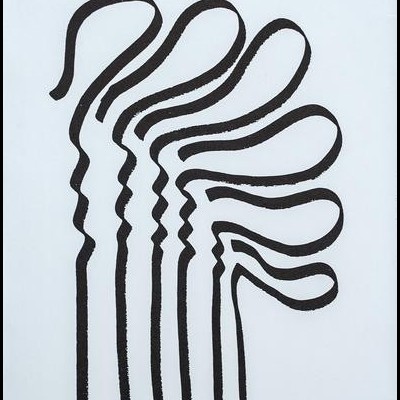 Capa de livro branca com título, perfis femininos em linhas pretas e texto do autor