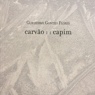 Capa do livro 'carvão : : capim' com fundo cinza texturizado e texto preto.