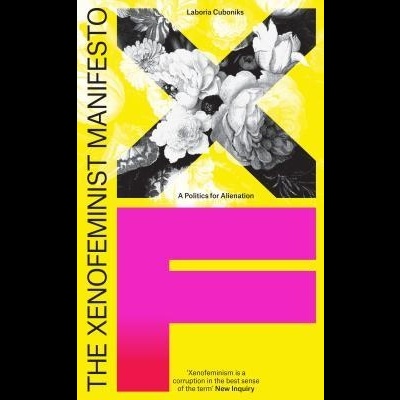 Capa de livro com fundo amarelo e letras X e F grandes e coloridas com texto em inglês.