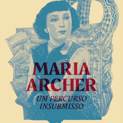 Capa de livro com retrato estilizado e título MARIA ARCHER UM PERCURSO INSUBMISSO