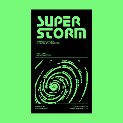 Capa de livro preto com texto verde fluorescente e imagem de espiral