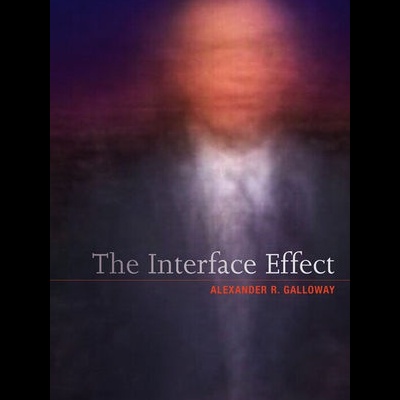 Capa do livro The Interface Effect com figura humana desfocada e texto