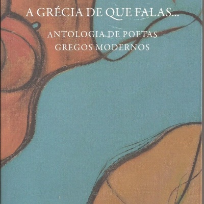 Capa de livro com título e design abstrato em tons de azul e castanho.