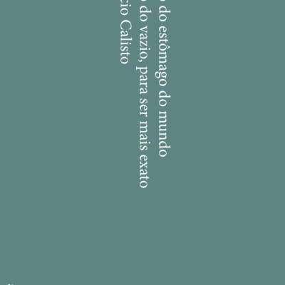 Capa de livro azul esverdeado com texto branco vertical