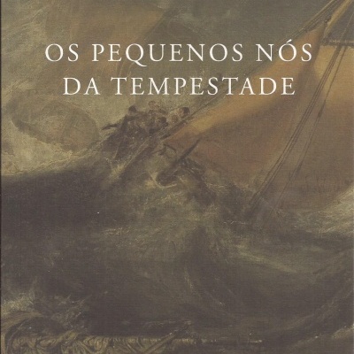 Capa de livro com barco em tempestade e texto do título e autor
