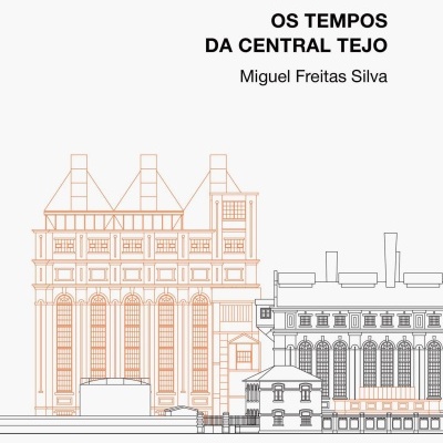 Capa de livro com ilustração técnica de edifícios industriais e título em letras pretas