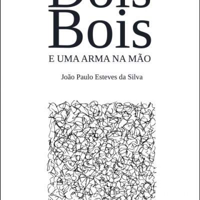 Capa de livro branca com texto e ilustração abstrata a preto