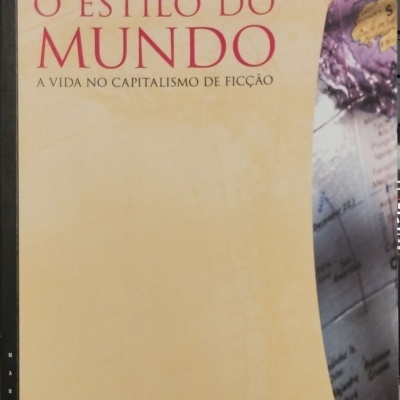 Capa do livro 'O ESTILO DO MUNDO' com fundo bege e globo terrestre parcial