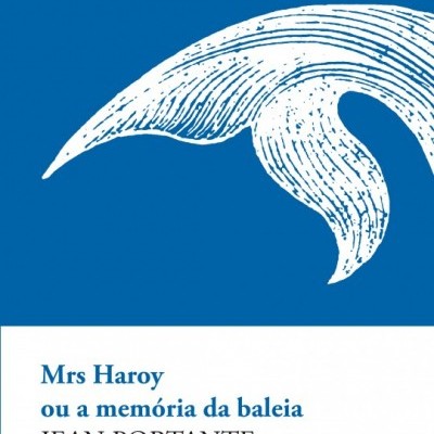 Capa de livro Mrs Haroy ou a memória da baleia com ilustração de barbatana de baleia