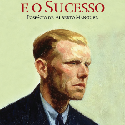 Capa de livro com pintura de homem em fato azul escuro, texto com título e autor.