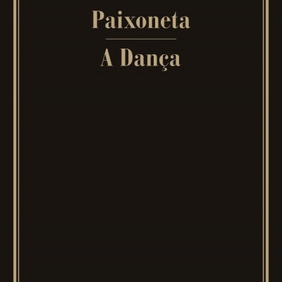 Capa de livro preta com texto dourado Paixoneta A Dança de Arthur Schnitzler