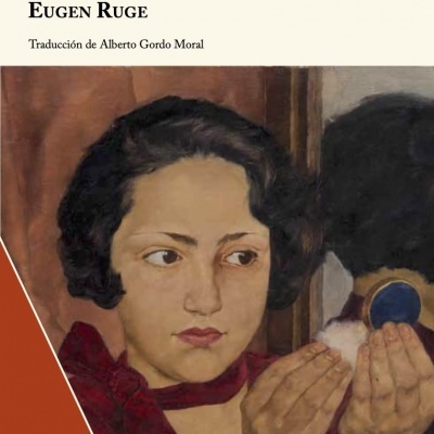 Capa do livro Metropol com pintura de mulher segurando púteo de maquiagem e olhando em espelho