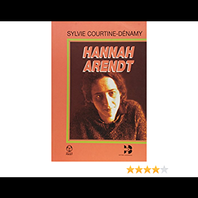 Capa de livro Hannah Arendt de Sylvie Courtine-Dénamy em tons de laranja com fotografia a preto e branco.