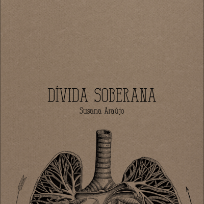 Capa de livro castanha com título e ilustração anatómica de pulmões e coração