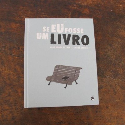 Capa de livro cinza claro com título e banco de jardim ilustrado