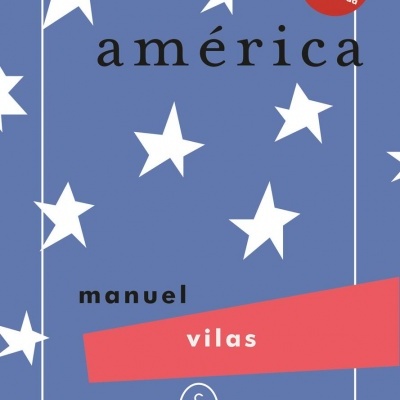 Capa de livro azul com estrelas brancas e texto 'américa manuel vilas', selo vermelho '4ª Ed. ampliada'.