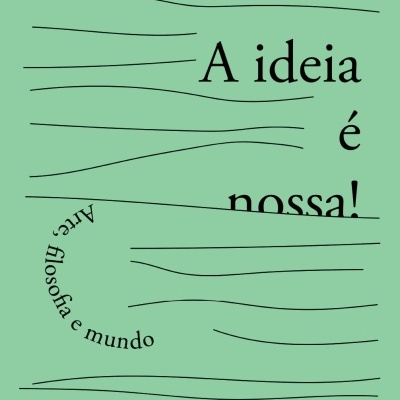 Capa verde de livro com texto e linhas pretas onduladas