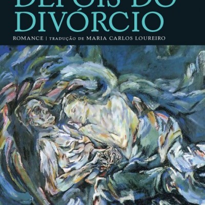Capa de livro azul com título Depois do Divórcio e ilustração abstrata
