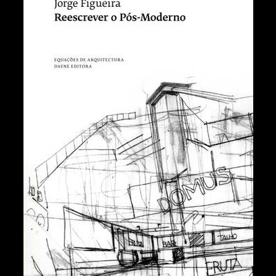 Capa de livro com título e ilustração de edifício em traços pretos