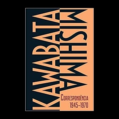 Capa de livro preta com texto laranja KAWABATA YUMIHISA e CORRESPONDÊNCIA 1945-1970