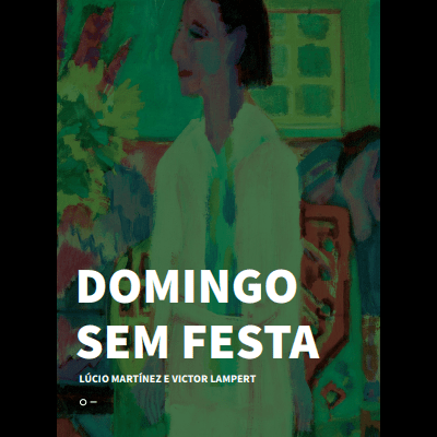 Capa de livro com pintura de figura feminina e título 'DOMINGO SEM FESTA'