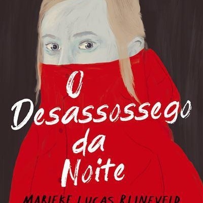 Capa do livro O Desassossego da Noite com ilustração de pessoa de casaco vermelho