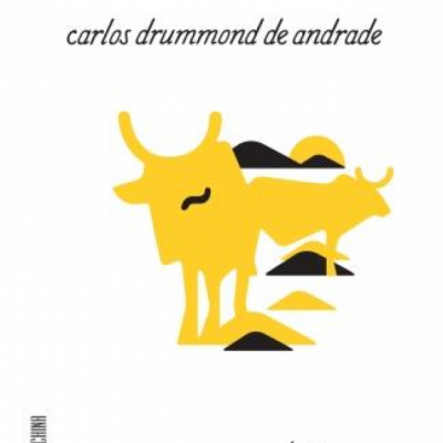 Capa de livro com ilustração de touro amarelo e texto em preto