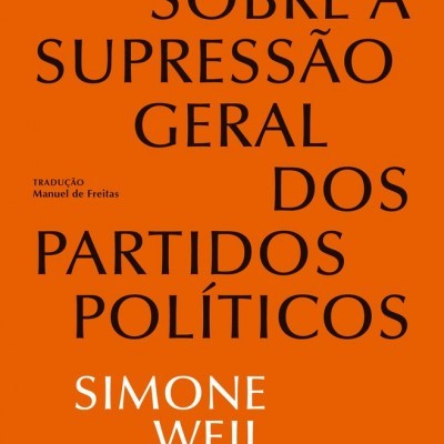 Capa de livro cor laranja com título e autor em texto preto e branco.